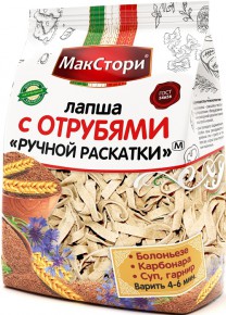 Лапша с отрубями ручной раскатки